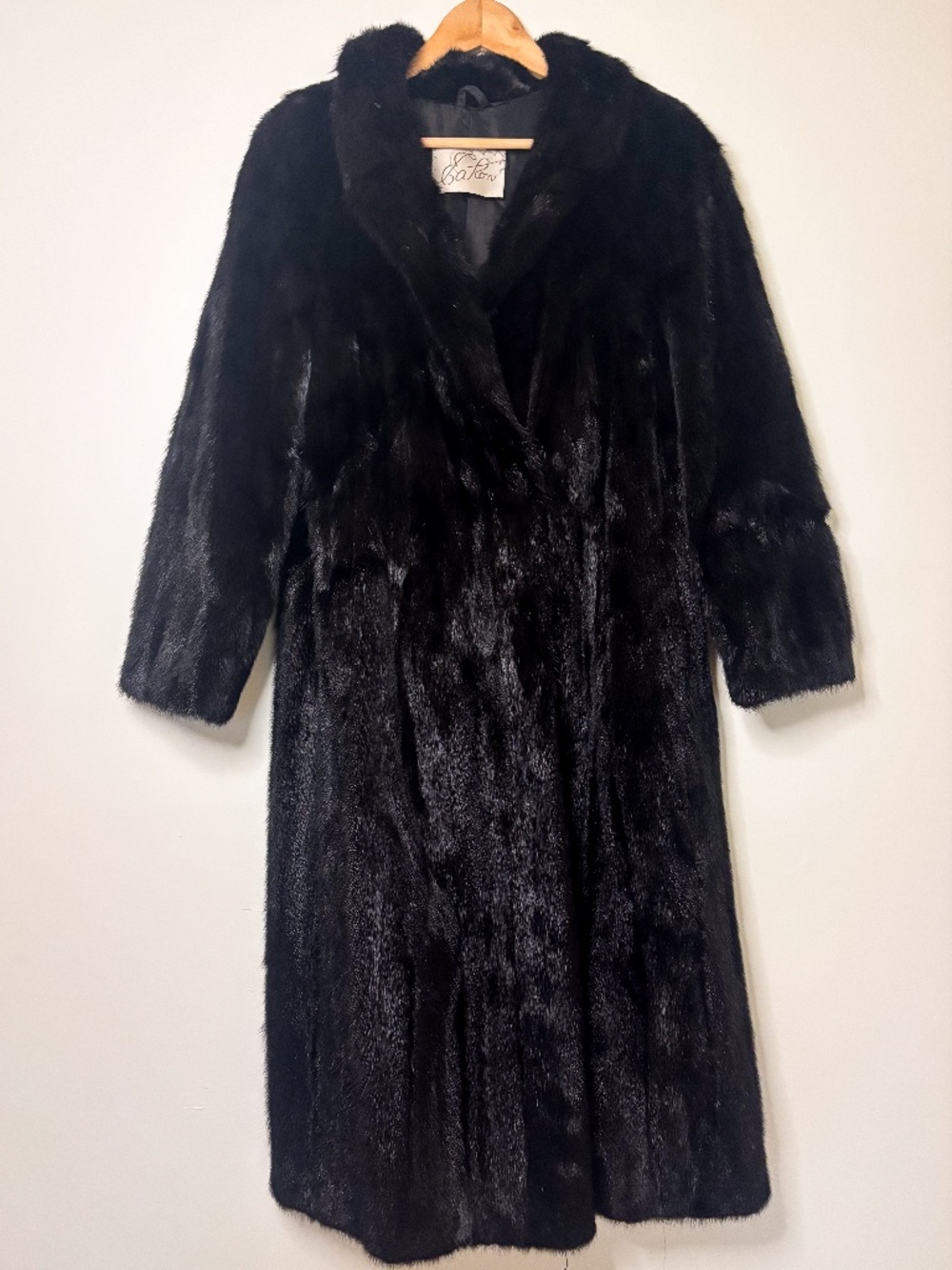 Vintage Black Eaton Fur Coat